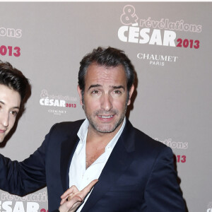 Pierre Niney et Jean Dujardin Diner pour les révélations des Cesar a l'hotel Meurice a Paris le 14 janvier 2013.
