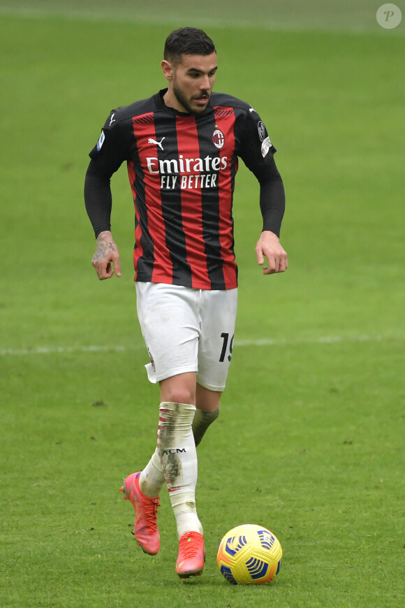 Theo Hernandez en match de Série A, le 21 février 2021 à Milan.