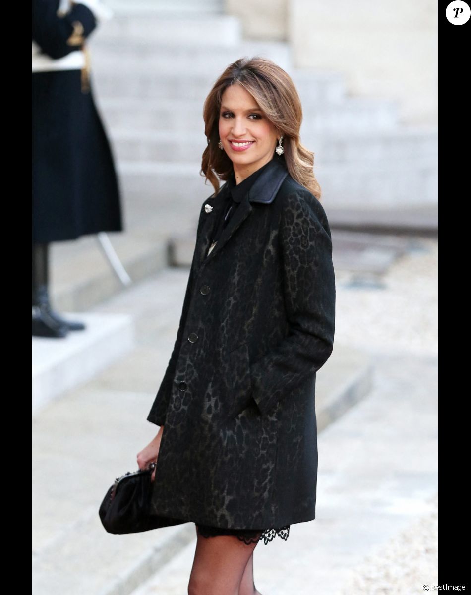 Sonia Mabrouk - Dîner d'Etat au Palais de l'Elysée en l'honneur du président Tunisien Béji Caïd Essebsi à Paris le 7 avril 2015.