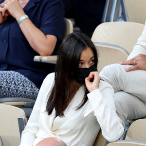 Tony Parker et sa compagne Alizé Lim dans les tribunes des Internationaux de France de Tennis de Roland Garros. Paris, le 9 juin 2021 © Dominique Jacovides / Bestimage