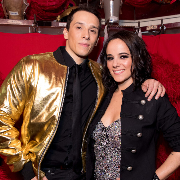 Grégoire Lyonnet et sa femme Alizée - Backstage de l'émission "Tous au Moulin Rouge pour le sidaction" à Paris, le 20 mars 2017. © Cyril Moreau - Dominique Jacovides / Bestimage