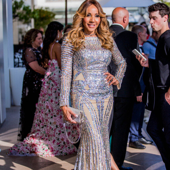 Cathy Guetta sur la croisette lors du 72e Festival International du Film de Cannes, le 23 mai 2019.