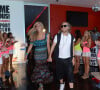 David et Cathy Guetta inaugurent le F*ck me I'm famous lounge club à l'aéroport d'Ibiza. Le 17 juillet 2012.