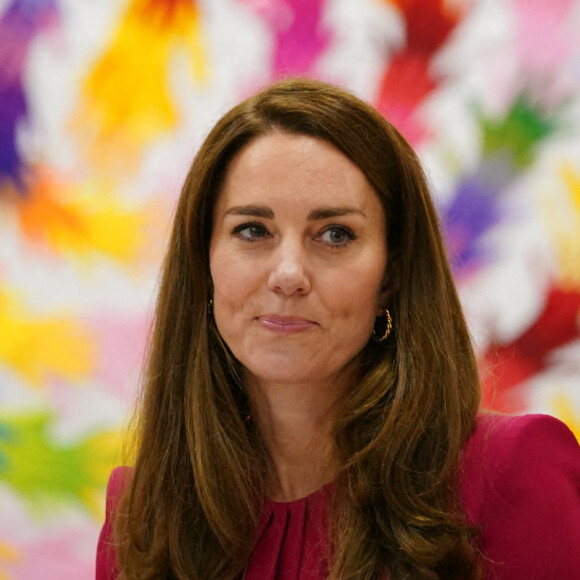 Catherine (Kate) Middleton, duchesse de Cambridge, et la Première Dame des États-Unis lors d'une visite à la "Connor Downs Academy à Hayle, Cornouailles, Royaume Uni, 11 juin 2021, lors du sommet du G7.  The Duchess of Cambridge participating in a roundtable discussion with a number of representatives from the early years sector who have been influential in the DuchessÕ work in this space, during a visit to Connor Downs Academy in Hayle, West Cornwall, during the G7 summit in Cornwall. Picture date: Friday June 11, 2021. 