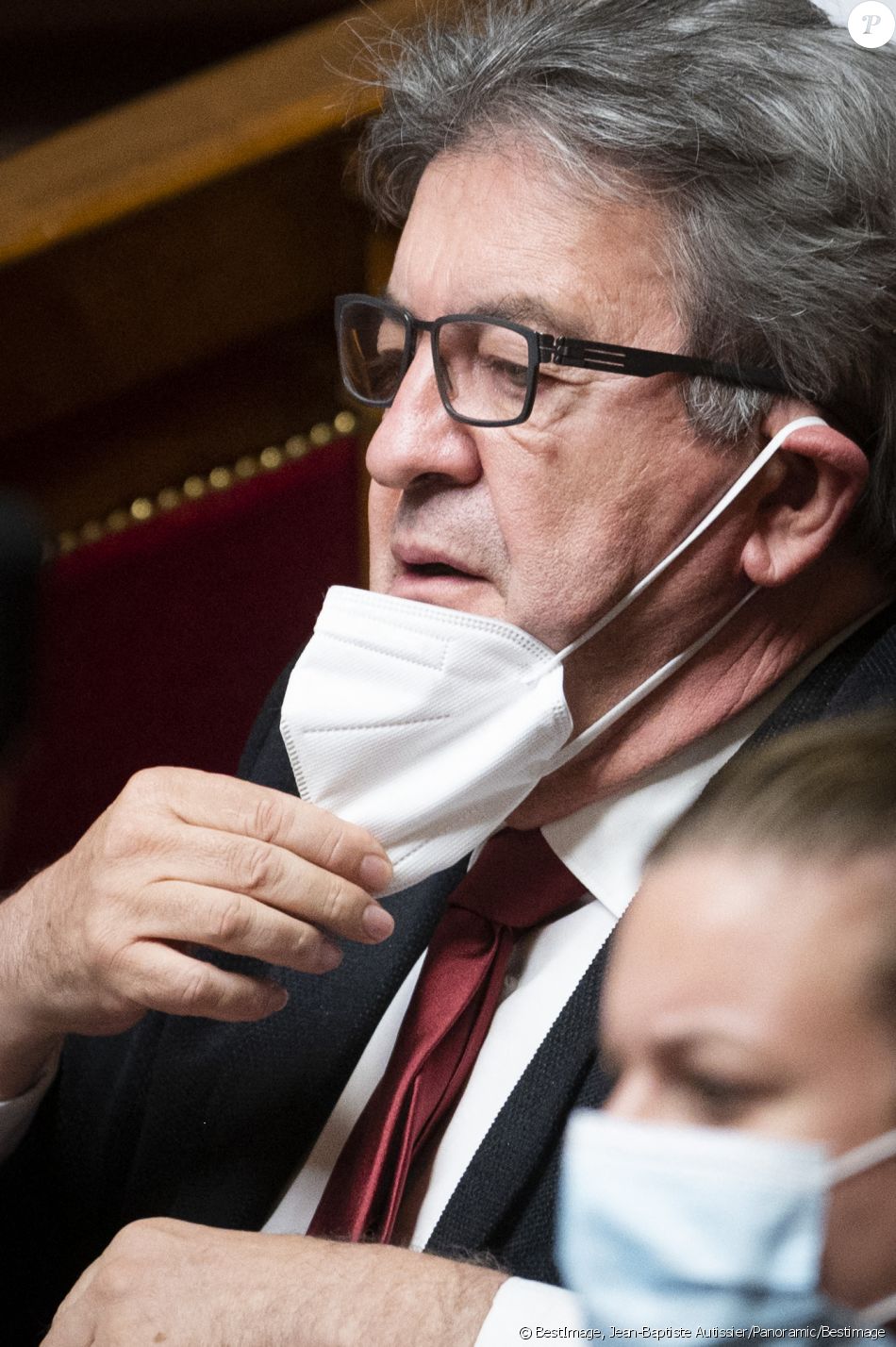 Jean-Luc Melenchon - Séance de questions au gouvernement à l'Assemblée nationale à Paris, France, le 18 mai 2021. © Jean-Baptiste Autissier/Panoramic/Bestimage