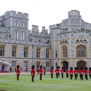 Trooping of the colour - La reine Elisabeth II d'Angleterre assiste seule à la cérémonie au chateau de Windsor le 12 juin 2021.