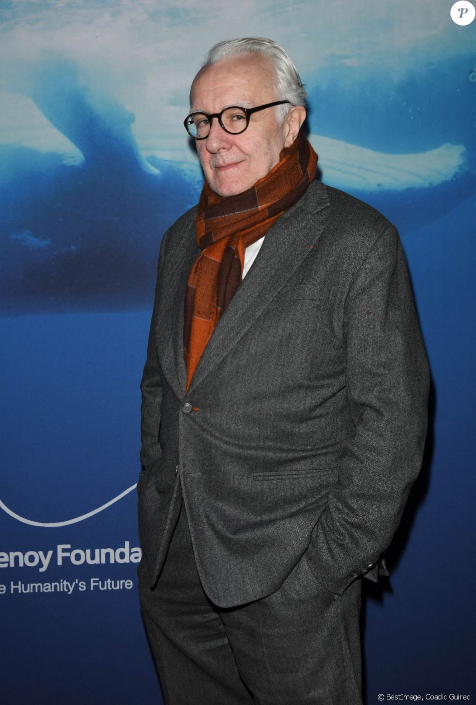 Alain Ducasse lors du lancement de la mission "Classe des mers" à l'aquarium de Paris avec la fondation Maud Fontenoy le 6 février 2020. © Coadic Guirec / Bestimage