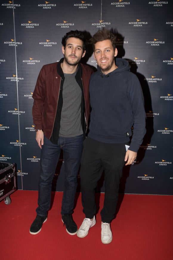 Exclusif - Pierre Croce et son producteur Benjamin Demay - Photocall avant le concert de Kendrick Lamar à l'AccorHotels Arena à Paris, le 26 février 2018.