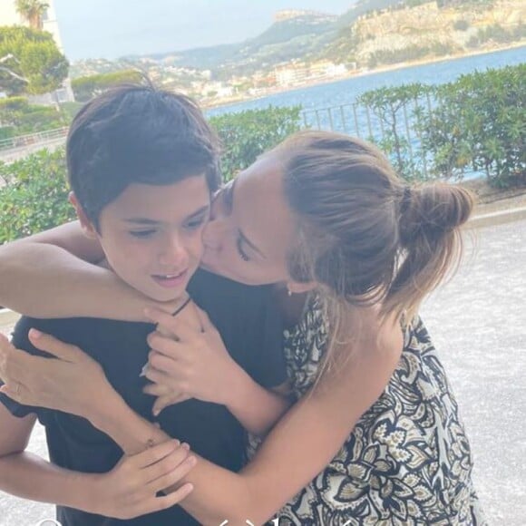 Mélissa Theuriau et son fils Léon Debbouze, 12 ans. Le 18 juin 2021.