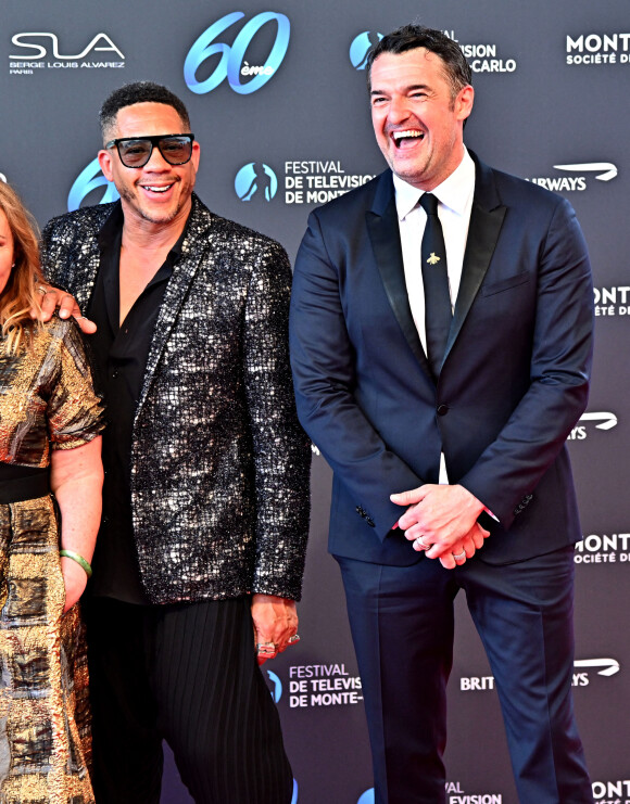 Les membres du Jury Fiction JoeyStarr (Joey Starr) et Arnaud Ducret lors de la soirée d'ouverture du 60ème Festival de Télévision de Monte-Carlo au Grimaldi Forum à Monaco, le 18 juin 2021. © Bruno Bébert/Bestimage 