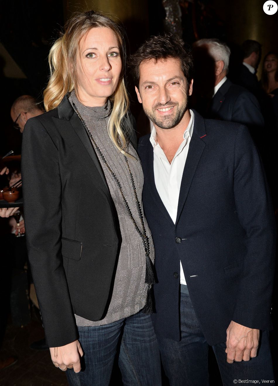 Frédéric Diefenthal et sa compagne (enceinte) - Le restaurant Manko Paris fête ses 2 ans à Paris, le 13 février 2018. © Veeren/Bestimage