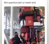 Milla Jasmine qui s'amusait de son excédent de bagages sur Instagram.