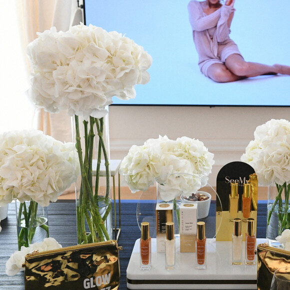 Exclusif - Lancement de la collection cosmétique "TIMELESS GLOW by Cathy Guetta" en collaboration avec "SeeMy Cosmetics" à l'Hôtel Costes à Paris, le 10 juin 2021. © Veeren / Jeremy Melloul / Bestimage
