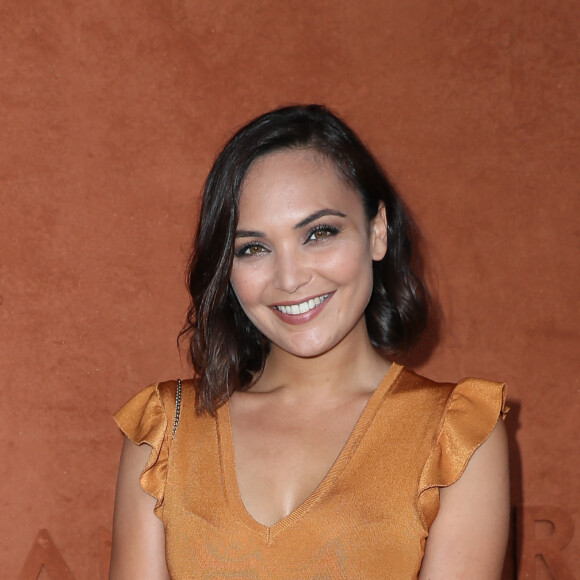 Valérie Bègue (Miss France 2008) au village des Internationaux de Tennis de Roland Garros à Paris le 7 juin 2018, jour 12. © Cyril Moreau / Bestimage 