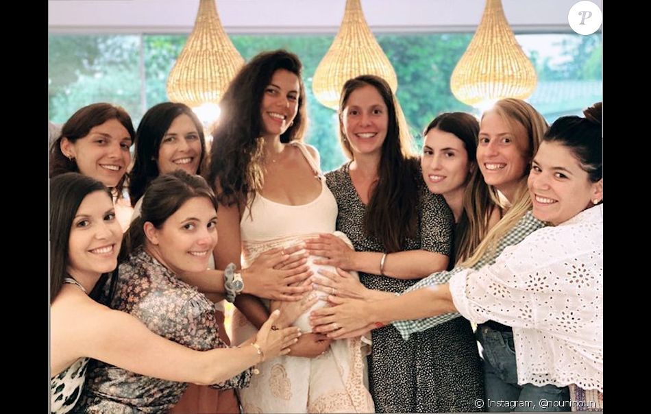 Noura, l'épouse de Jo-Wilfried Tsonga, fête sa baby-shower. Juin 2021.