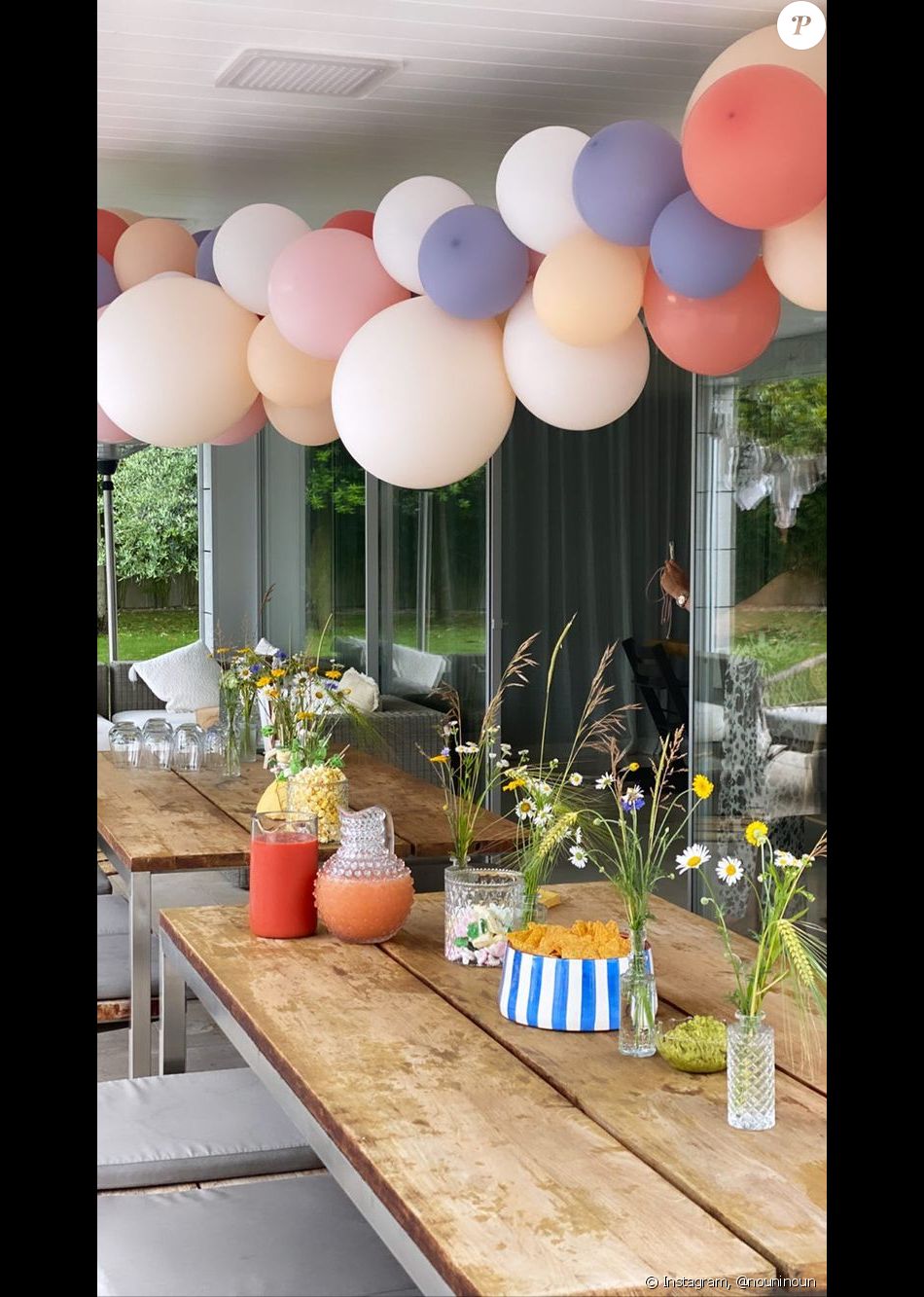 Noura, l'épouse de Jo-Wilfried Tsonga, fête sa baby-shower. Juin 2021.