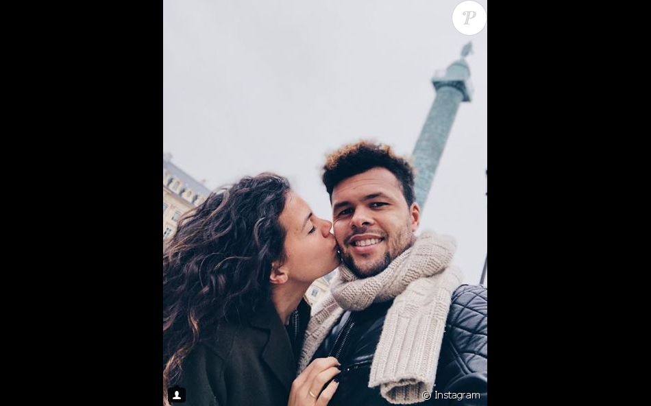 Jo-Wilfried Tsonga et Noura El Shwekh sur Instagram le 22 février 2018.
Noura El Shwekh