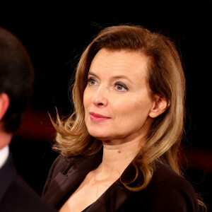 Valerie Trierweiler et Francois Hollande - Allocution du President de la Republique Francaise, Francois Hollande a l'occasion du lancement des Commemorations du Centenaire de la premiere Guerre Mondiale, au Palais de l'Elysee, le 7 Novembre 2013.