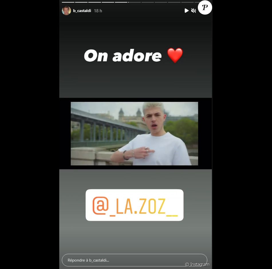 Benjamin Castaldi fier de son fils Enzo qui se lance dans le rap.