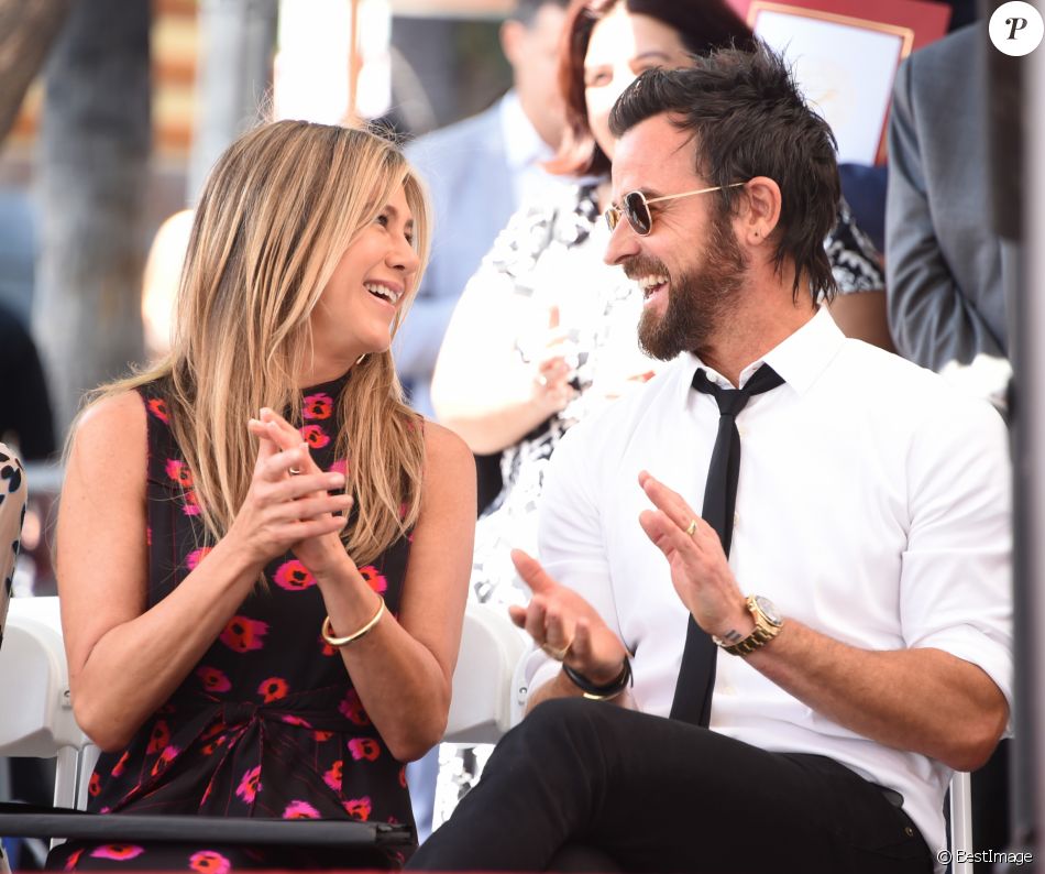Jennifer Aniston et son mari Justin Theroux à Hollywood, le 26 juillet 2017.