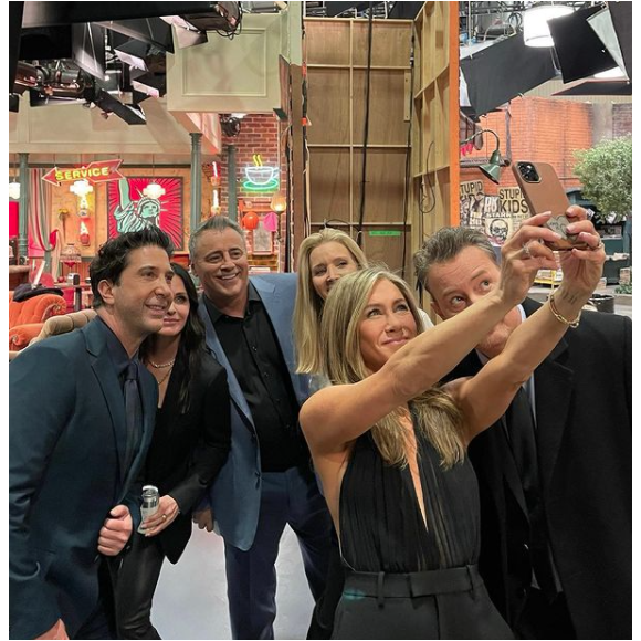 Jennifer Aniston, David Schwimmer, Courteney Cox, Matt LeBlanc, Lisa Kudrow et Matthew Perry. Juin 2021.