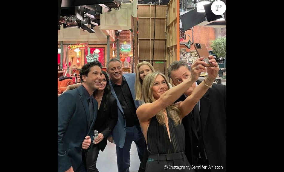 Jennifer Aniston, David Schwimmer, Courteney Cox, Matt LeBlanc, Lisa Kudrow et Matthew Perry. Juin 2021.