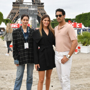 Exclusif - Iris Mittenaere et son compagnon Diego El Glaoui, aux côtés d'Iman Perz, assistent au Longines Paris Eiffel Jumping au Champ de Mars, le 26 juin 2021. © Veeren / Bestimage 