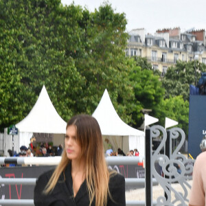 Exclusif - Iris Mittenaere et son compagnon Diego El Glaoui assistent au Longines Paris Eiffel Jumping au Champ de Mars, le 26 juin 2021. © Veeren / Bestimage 