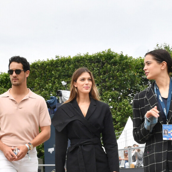 Exclusif - Iris Mittenaere et son compagnon Diego El Glaoui, aux côtés d'Iman Perz, assistent au Longines Paris Eiffel Jumping au Champ de Mars, le 26 juin 2021. © Veeren / Bestimage 