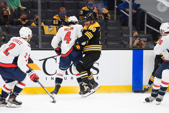 David Pastrnak (88) lors du match Boston Bruins - Washington Capitals au TD Garden. Boston, le 21 mai 2021.