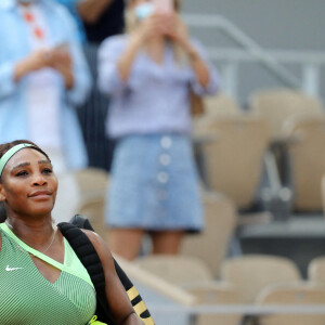 Serena Williams battue par E.Rybakina en 8ème de finale (6/3-7/5) lors des internationaux de France de Tennis de Roland Garros 2021, le 6 juin 2021. © Dominique Jacovides/Bestimage 