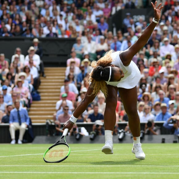 Serena Williams-Simona Halep remporte la finale femme du tournoi de Wimbledon "Serena Williams - Simona Halep (2/6 - 2/6)" à Londres, le 13 juillet 2019. 