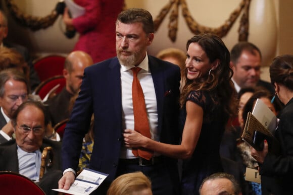 Telma Ortiz Rocasolano (la soeur de la reine Letizia) et Gavin Bonnar lors de la cérémonie des Princess of Asturias Awards à Oviedo au théâtre Campoamor le 18 octobre 2019.