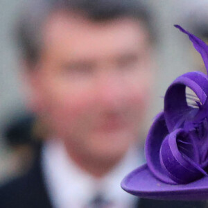 La princesse Anne d'Angleterre participe aux commémorations du Anzac Day à Londres, le 25 avril 2021.