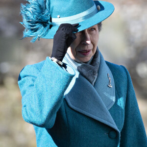 La princesse Anne, colonel en chef de Royal Corps of Signals - Visite à la cathédrale de Salisbury pour célébrer le centenaire du Royal Corps of Signals, Salisbury le 29 février 2020.