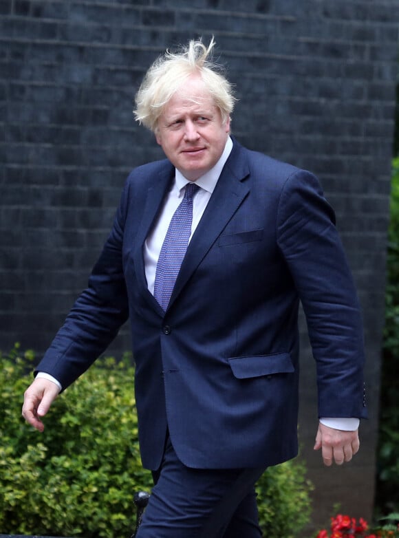 Le premier ministre britannique Boris Johnson de retour au 10 Downing Street à Londres. Le 30 juin 2021. © Tayfun Salci / Zuma Press / Bestimage