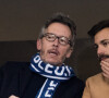 Jean- Luc Lemoine et Bertrand Chameroy assistent au match des éliminatoires de l'Euro 2020 entre la France et l'Islande à Saint-Denis. Le 25 mars 2019.
