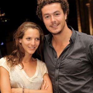 Exclusif - Les comediens de la serie "Plus Belle la Vie", Elodie Varlet ( Estelle) et son compagnon Jeremie Poppe ( Romain) posent a l'hotel Intercontinental de Marseille