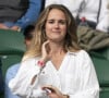 Kim Murray voit son mari Andy Murray remporter le match contre le Géorgien Nikoloz Basilashvii à Wimbledon, le 28 juin 2021.