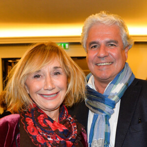  Marie-Anne Chazel et son compagnon Philippe Raffard - Générale de la pièce "L'heureux élu", une comédie d'Eric Assous au Théâtre de la Madeleine à Paris le 24 octobre 2016. 
