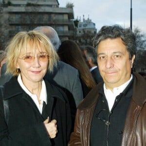 CHRISTIAN CLAVIER ET MARIE-ANNE CHAZEL MESSE ANNIVERSAIRE POUR JEAN LUC LAGARDERE A PARIS A L'EGLISE SAINT FRANCOIS XAVIER