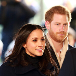 Le prince Harry et sa fiancée Meghan Markle arrivent au "Nottingham Contemporary" pour la journée mondiale de la lutte contre le Sida à Nottingham à l'occasion de leur première visite officielle depuis leurs Fiançailles à Nottingham le 1er decembre 2017.