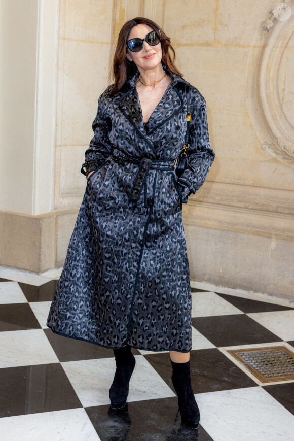 Monica Bellucci arrive au Musée Rodin pour assister au défilé de mode Haute-Couture 2021/2022 Christian Dior. Paris, le 5 kjuillet 2021. © Olivier Borde/Bestimage