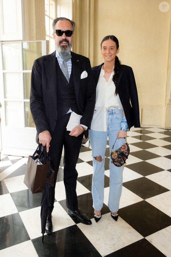 Jaime de Marichalar et sa fille Victoria Federica arrivent au Musée Rodin pour assister au défilé de mode Haute-Couture 2021/2022 Christian Dior. Paris, le 5 kjuillet 2021. © Olivier Borde/Bestimage
