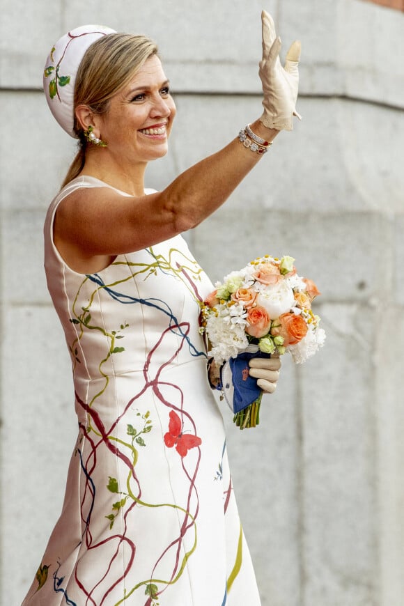 La reine Maxima des Pays-Bas lors de sa visite d'Etat de trois jours en Allemagne, le 5 juillet 2021.