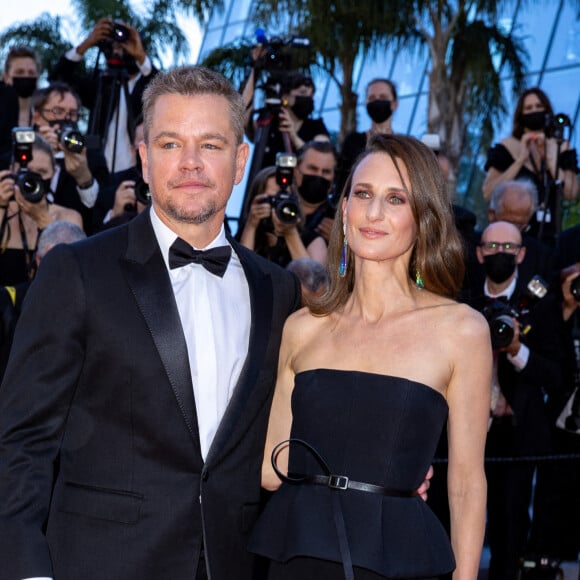Instant glamour pour Matt Damon et Camille Cottin lors de la montée des marches du film "Stillwater" au 74ème Festival International du Film de Cannes. © Borde-Jacovides-Moreau / Bestimage