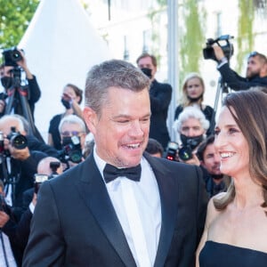 Matt Damon et Camille Cottin lors de la montée des marches du film " Stillwater " au 74ème Festival International du Film de Cannes. Le 8 juillet 2021 © Borde-Jacovides-Moreau / Bestimage