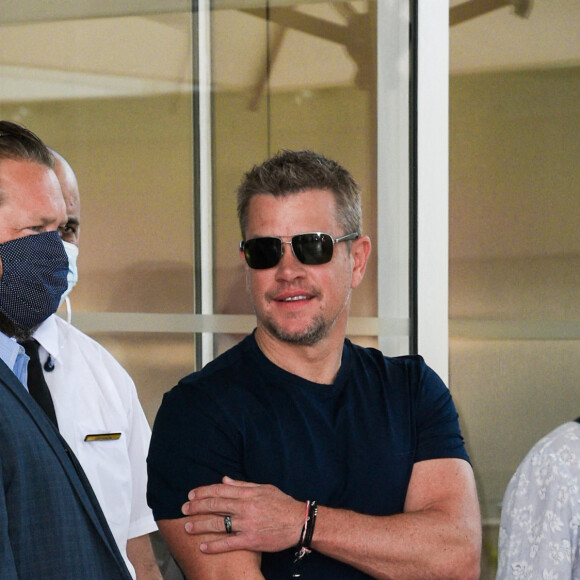 Matt Damon et Camille Cottin à l'hôtel Martinez à Cannes. Le 8 juillet 2021 © SGP / Bestimage
