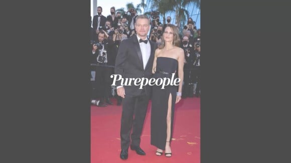 Camille Cottin à Cannes : renversante au bras de Matt Damon, en robe bustier