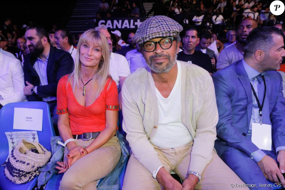 Yannick Noah et sa femme Isabelle Camus - People au match de boxe de Tony Yoka au palais des sports de Paris, le 23 juin 2018 Tony Yoka a battu David Allen par arrêt de l'arbitre à la dixième reprise, lors de son cinquième combat pro à Paris le 23 juin 2018 © Veeren-CVS/Bestimage